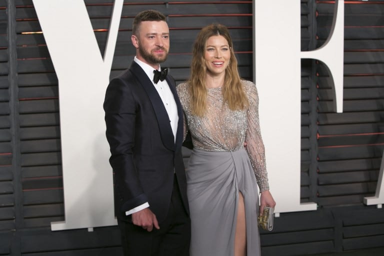 Justin Timberlake graba a su esposa Jessica Biel durmiendo en su cumpleaños (Foto: AFP)