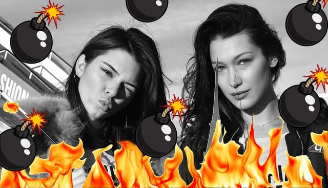 Kendall Jenner y Bella Hadid fueron insultadas en las redes sociales. (Composición: Trome.pe / Fotos: AFP)