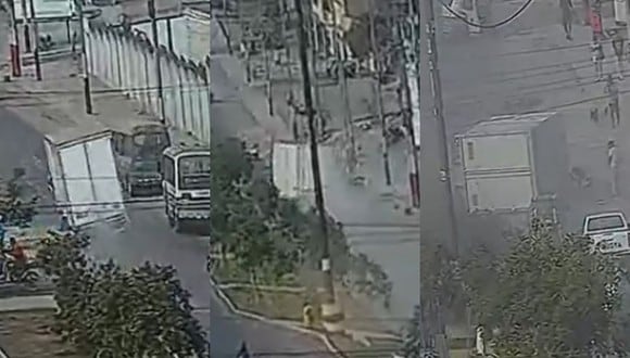 Un muerto y cinco heridos es el saldo de un accidente de tránsito en Mi Perú tras la volcadura de un camión. (Captura: Canal N)