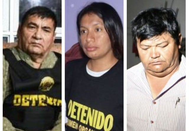 En la imagen figuran los alcalde detenidos de La Victoria, Lobitos (Piura) y Santa Rosa. (Fotos: PNP)