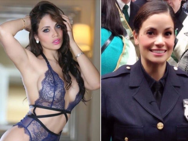 Samantha Sepúlveda tiene 32 años y se gana la vida como policía en Nueva York. Sepúlveda tiene como hobby ser modelo de revista de bikinis y ropa interior.