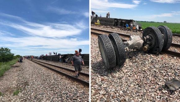 Estados Unidos: tren se descarrila cuando transportaba más de 200 personas. (Foto: Twitter)