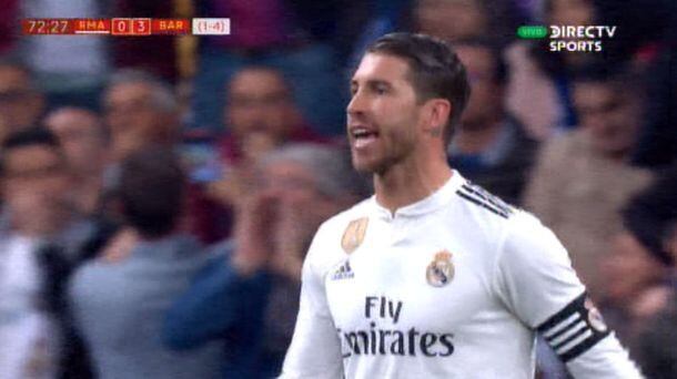 Sergio Ramos guapeó a sus compañeros por dejar libre a Luis Suárez en el tercer gol.