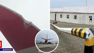 Avión de Iberia choca contra poste en aeropuerto de Pisco: Momento de pánico captado en video