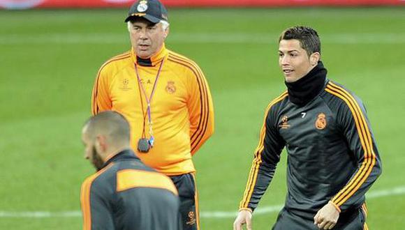 Carlo Ancelotti desmiente diálogo con Cristiano Ronaldo. (Foto: EFE)