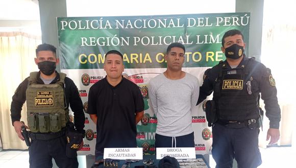 Tras una persecución de varias calles, Rodolfo Brayan Lujan Salazar (31), ‘Loco Robert’, y Jhonny Jeferson Maravi Rupay (18), ‘Negro Jefry’, fueron intervenidos a bordo de un auto.