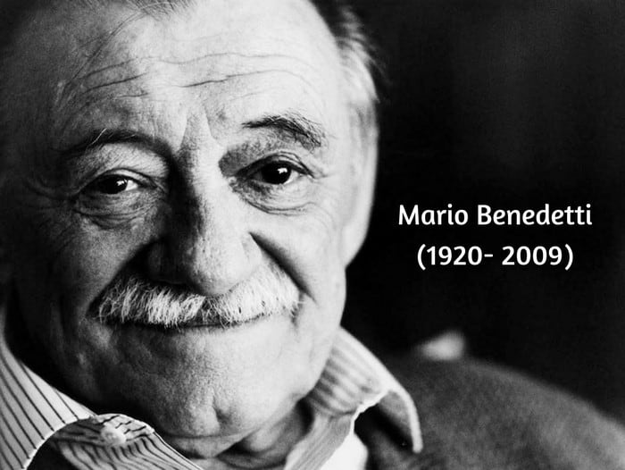 Mario Benedetti es un poeta y novelista uruguayo