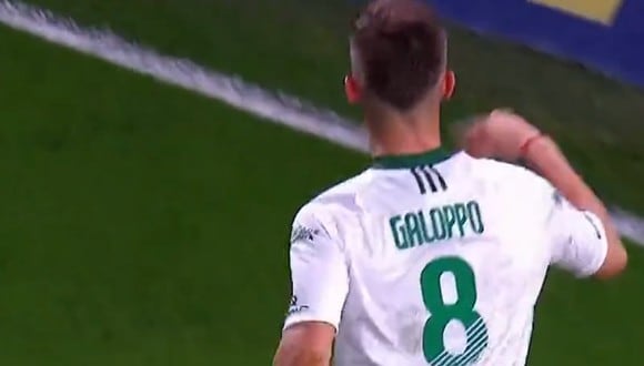 Galoppo agarró el balón de volea y anotó el 1-0 de Banfield sobre Boca Juniors por la Liga Profesional de Argentina.