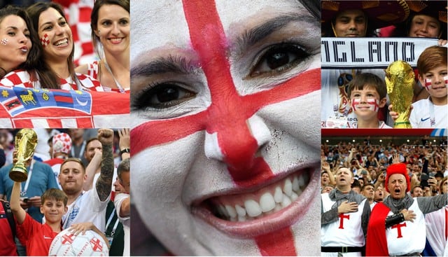 Inglaterra vs Croacia: La euforia y color de los hinchas en las tribunas del Olímpico de Luzhnikí | FOTOS