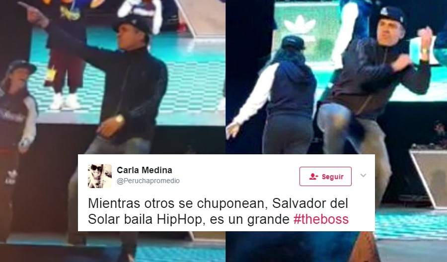 Salvador del Solar sorprendió al bailar hip hop en evento público.