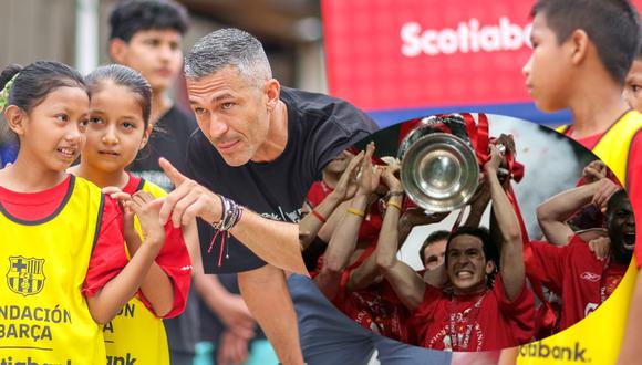 Barcelona: Luis García, campeón de Champions League con Liverpool, está en el Perú y compartió con niños de Loreto. Foto: Composición/ @jvidalrobert