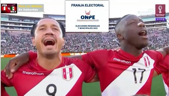 Se cortó el himno de Perú por emitir la franja electoral. (Foto: captura)