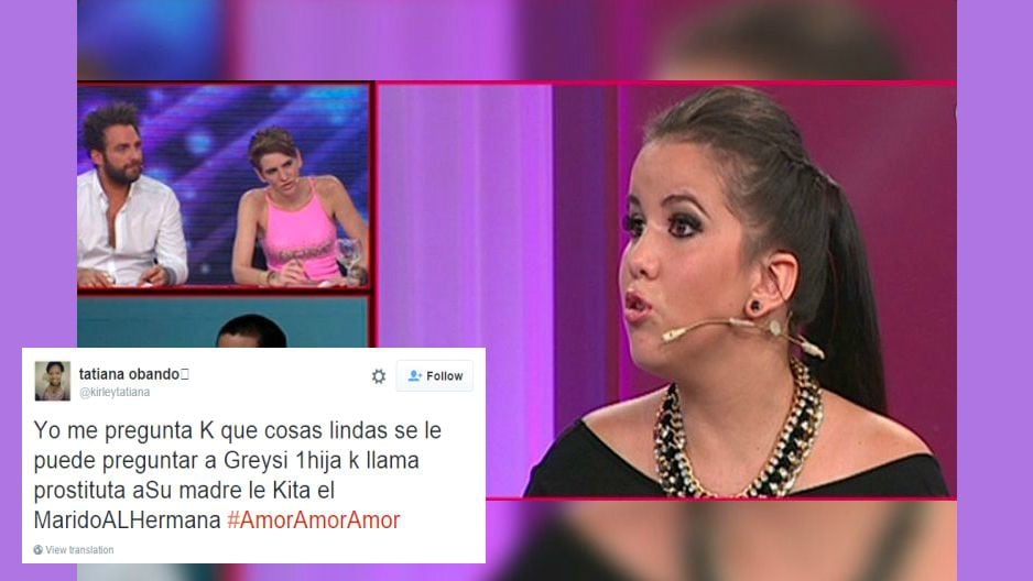 Greysi Ulloa en ‘Amor, Amor, Amor’ solo genera rechazo en Twitter (Foto:Latina/Twitter)