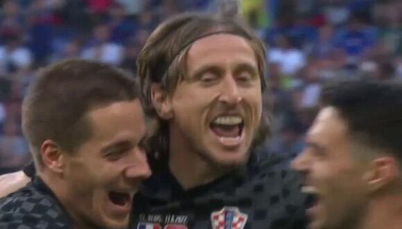 Gol de Luka Modric para el 1-0 de Croacia vs. Francia. (Captura: ESPN)