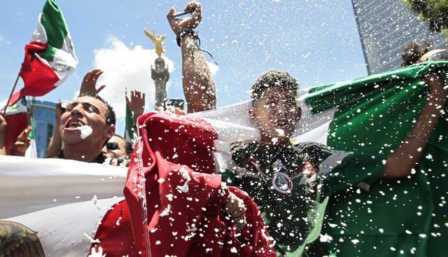 El gol que México le hizo a Alemania originó un inusual 'sismo' en la capital del país azteca (Foto: EFE)