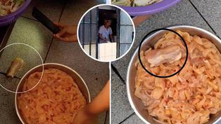 Cocinero de chifa devuelve pollo del suelo a recipiente ante fiscalización de Pueblo Libre