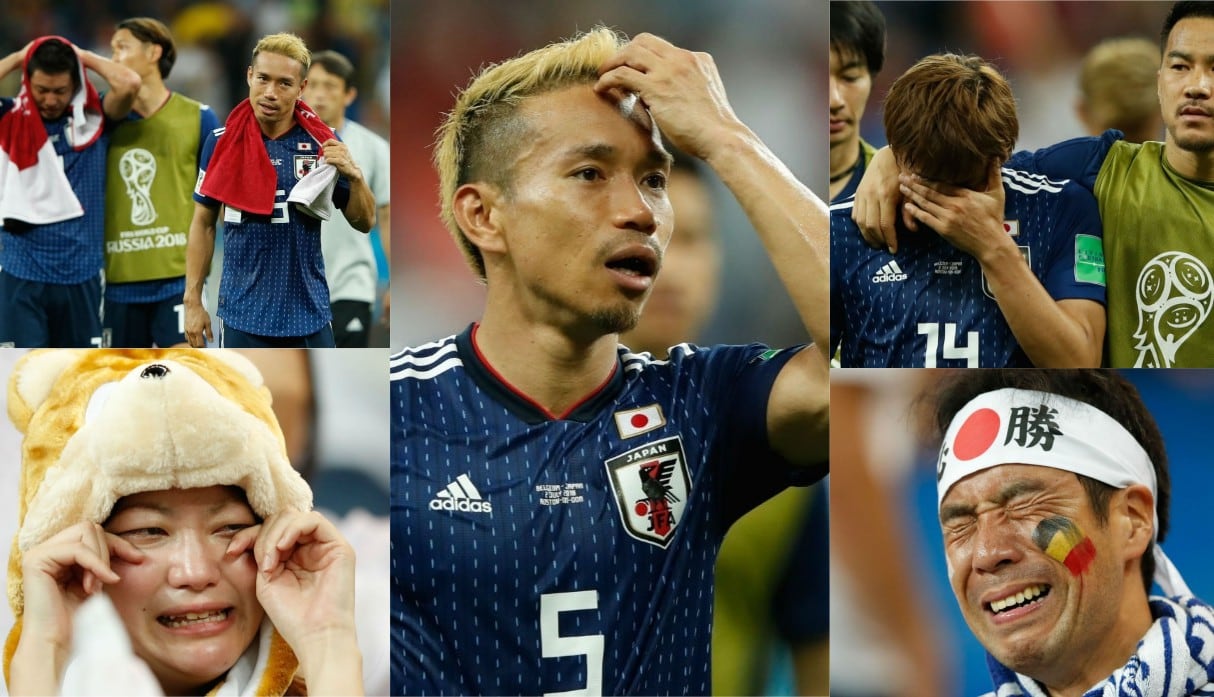 Bélgica vs Japón: Conmoción y tristeza de jugadores e hinchas 'nipones' tras eliminación del Mundial | FOTOS