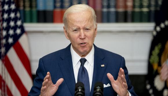 El presidente de EE.UU., Joe Biden, se pronunció tras tiroteo en escuela primaria de Texas. Foto: Stefani Reynolds/AFP