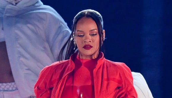 Rihanna en la edición 2023 del Super Bowl (Foto: AFP)