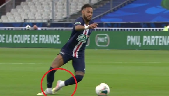 Curiosa escena de Neymar en la final de Copa de Francia con PSG