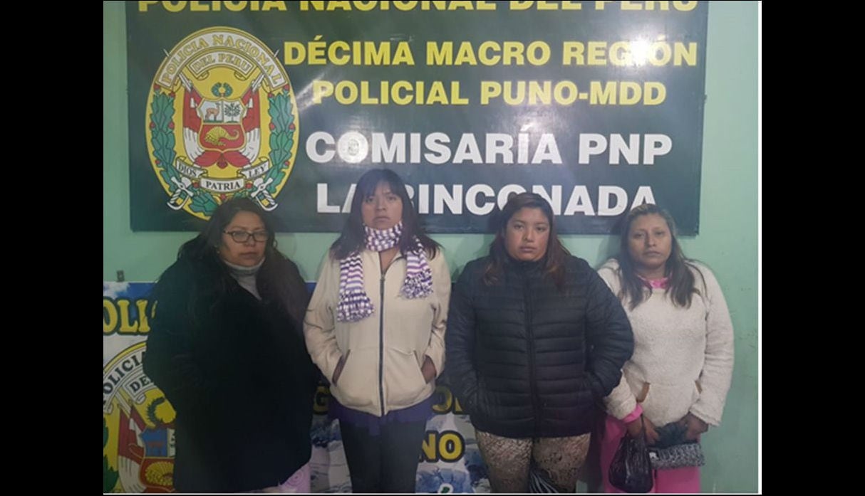 Cuatro mujeres fueron detenidas por 'pepear' a un minero en en night club. (Fotos: Trome)