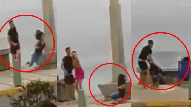 Chorrillos: graban brutal agresión a mujer en playa 'La Herradura'