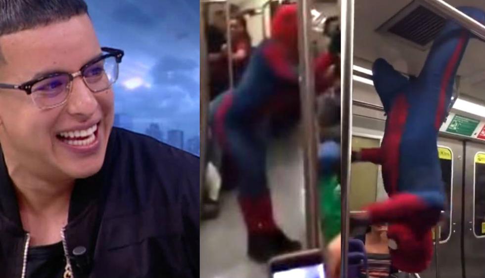 Daddy Yankee queda sorprendido por performance de Spiderman chileno