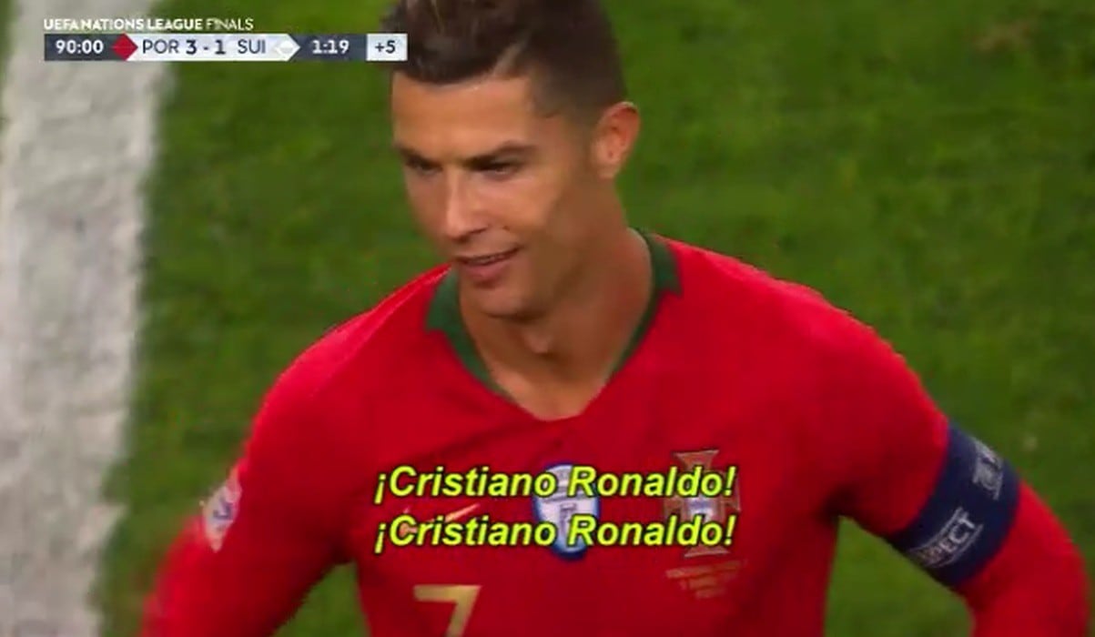 Cristiano Ronaldo aclamado y venerado por todo el estadio tras triplete con Portugal ¡Así reaccionó!