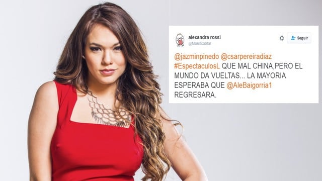 Jazmín Pinedo es atacada en redes sociales tras salida de Alejandra Baigorria de ‘Espectáculos’.