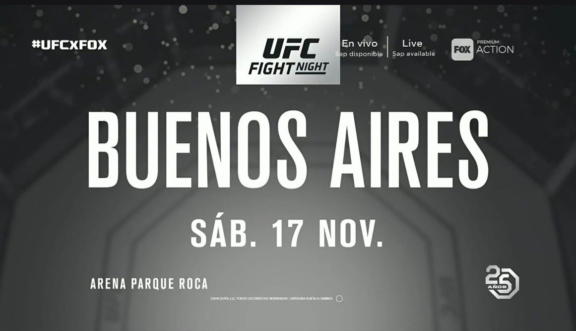 UFC confirmó realización de evento en Buenos Aires este 17 de noviembre. Santiago Ponzinibbio enfrentará a Magny en el combate principal. (Fox Actions)
