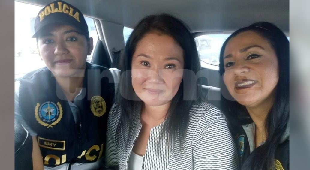 Keiko Fujimori: Policías se tomaron selfie con lideresa de Fuerza Popular