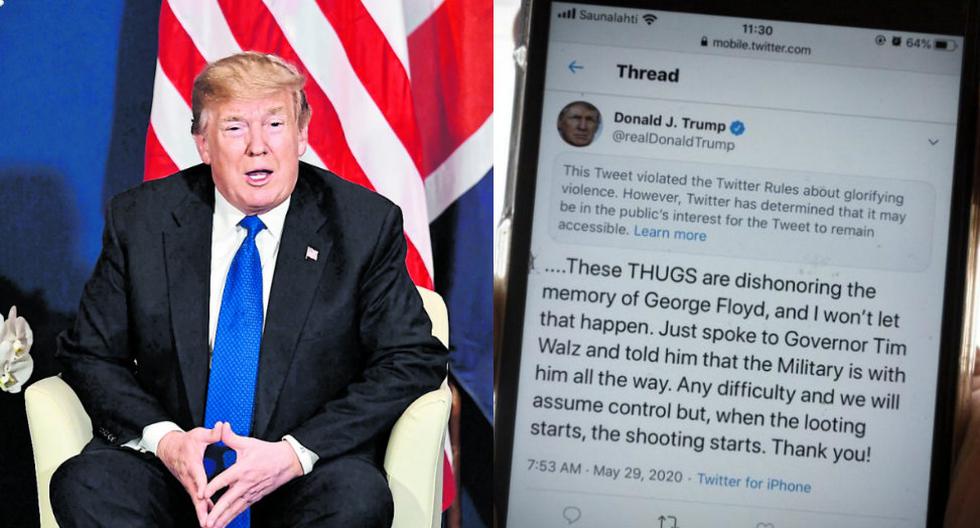 Trump y Twitter enfrentados por polémico tuit del presidente sobre protestas en Minneapolis tras el deceso de George Floyd