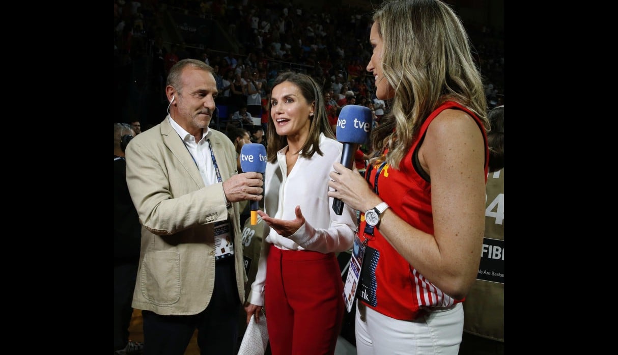 Reina Letizia en el partido de España y Bélgica por la medalla de bronce del la Copa del Mundo de Baloncesto Femenino FIBA 2018 (Fotos: EFE)