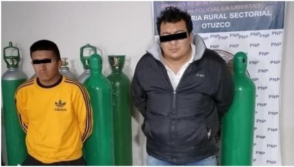 La Libertad: Los detenidos fueron puestos a disposición de la Comisaría Rural Sectorial Otuzco.