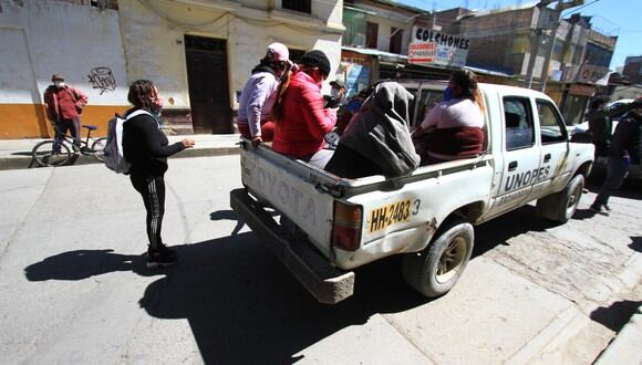 Intervenidos fueron conducidos a la comisaría de Huancayo