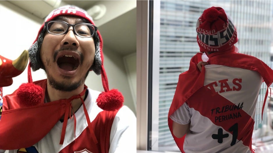 Selección Peruana: japonés TAS se puso la Blanquirroja y alentó por nuestro regreso al mundial