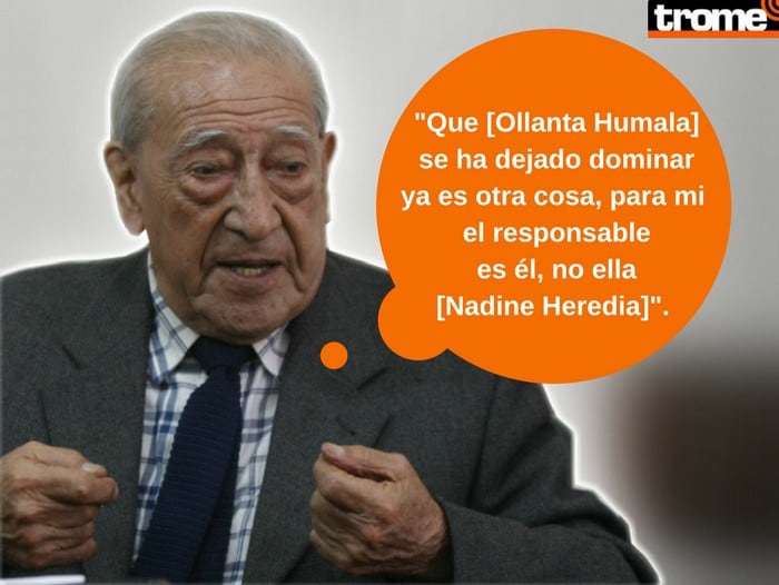 Issac Humala: "Para mí el responsable es Ollanta, no Nadine". Composición: Trome