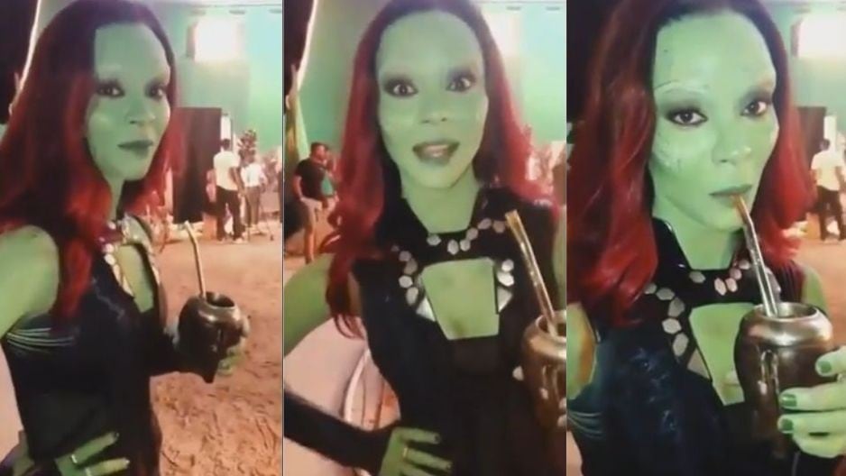 "Avengers: Endgame": 'Gamora' sorprende al hablar en español y tomar 'matecito'