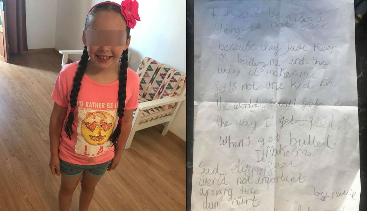 Millie es la pequeña de 8 años que escribió una desgarradora carta en la que deseaba morir debido al bullying que padecía en la escuela. (Fotos: Facebook)