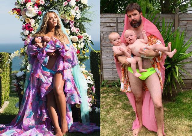 Papá imita foto de Beyoncé