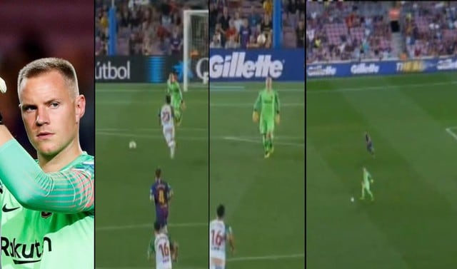 Barcelona: Arquero Ter Stegen se vistió de Messi y humilló con genial sombrerito a rival | VIDEO | FOTOS