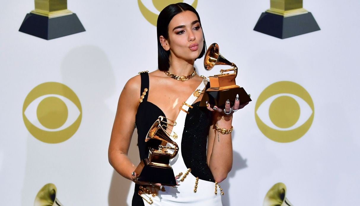 Dua Lipa asegura que haber ganado un Grammy es “un verdadero sueño hecho realidad”. (Foto: AFP)