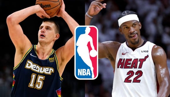 Nikola Jokic y Jimmy Butler se enfrentarán en la primera final de la NBA 2023. (Fotos: composición. (AP/AFP)
