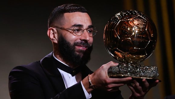 Karim Benzema se llevó el Balón de Oro 2022. (Foto: AFP)