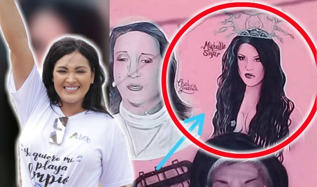 Michelle Soifer: pintan su rostro en las Caras de Atahualpa al lado de Chabuca