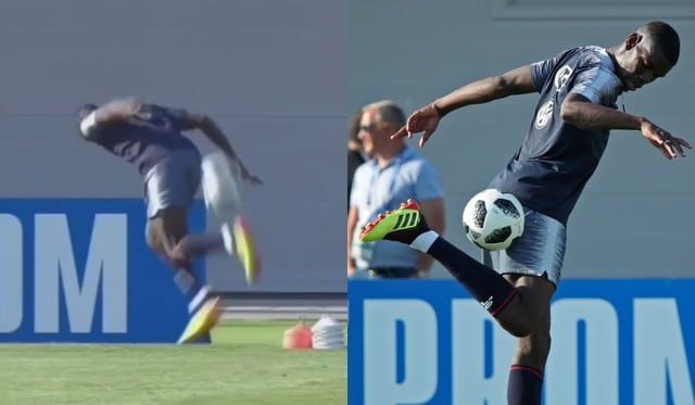 Perú vs Francia: Paul Pogba y su magistral levantada de balón con taco y rebote ¡Cuidado con el crack!