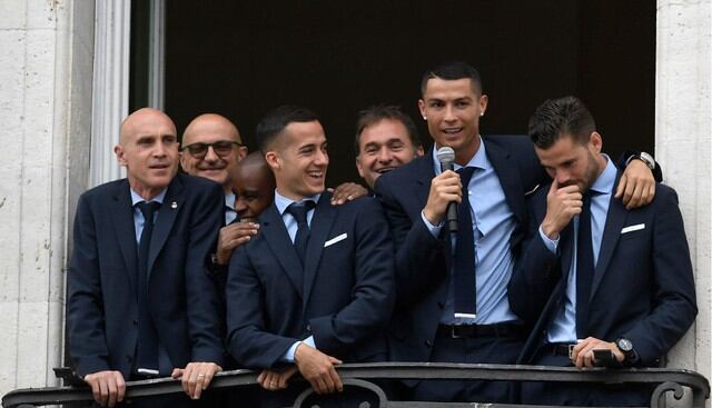 Cristiano Ronaldo y Sergio Ramos fueron los encargados de hablarle a la hinchada.
