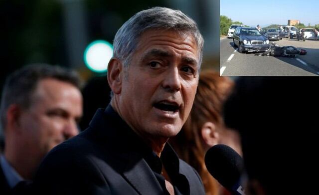 George Clooney casi se muere en accidente de tránsito, en Italia. (Fotos: Agencias)