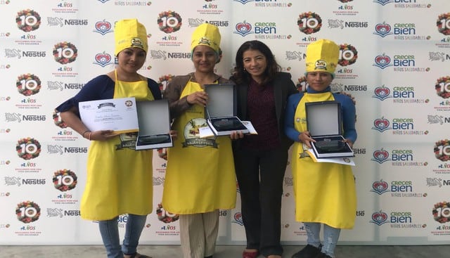 Rosaura Flores,&nbsp;Cintia Zúñiga y&nbsp;Fiorella Silva se coronaron como las ganadoras absolutas del concurso, que recibió más de 20 mil recetas. (Foto: Difusión)