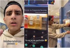 Peruano reacciona al ver un dispensador de perfume en un centro comercial: “Yo uso limón”